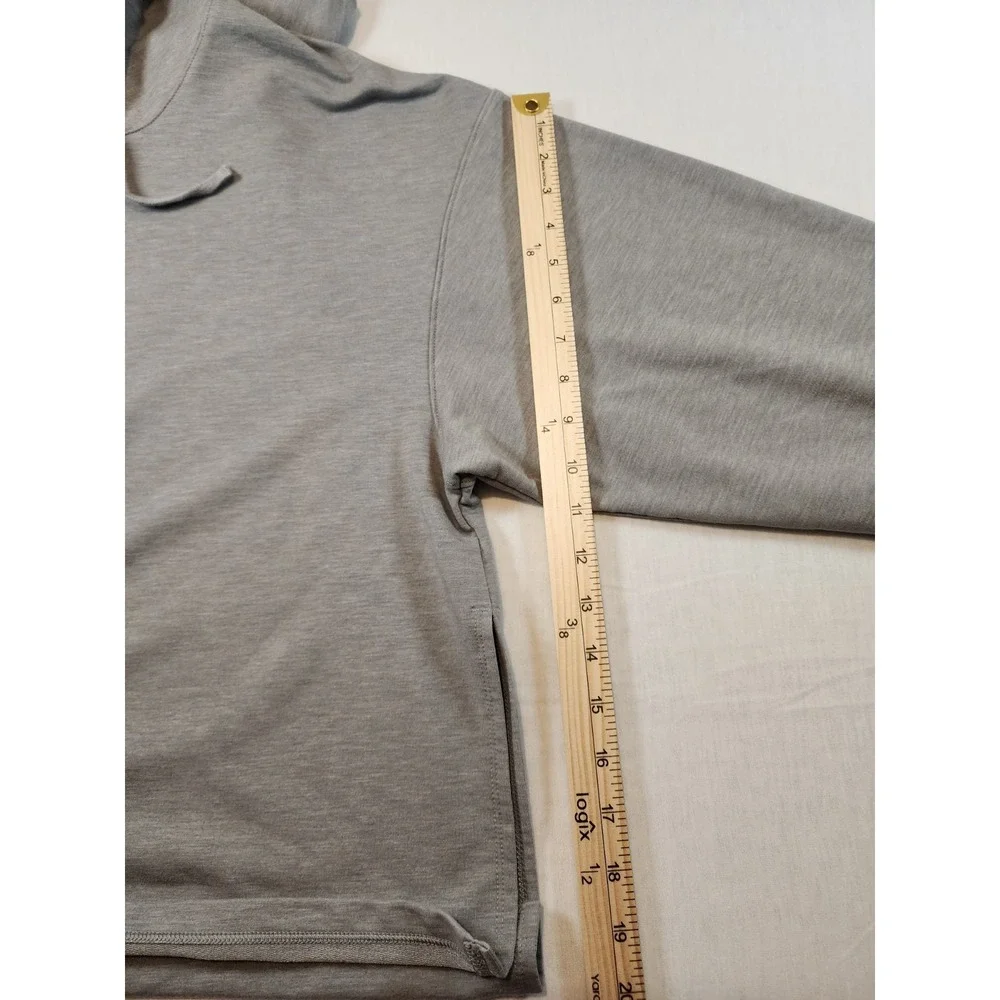 Nike Yoga Dri-FIT Hoodie‎ Womens Small Gray Pullover Sweatshirt CZ9148-063